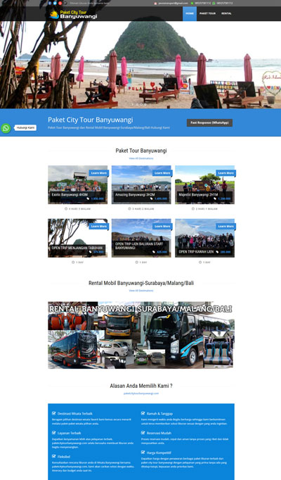  Contoh  Website  Tour dan Travel  Okejasaweb com