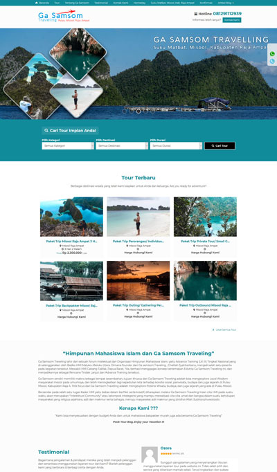  Contoh  Website  Tour dan Travel  Okejasaweb com